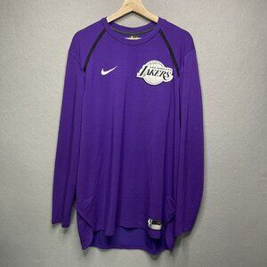 Los Angeles Lakers NIKE Authentics Elite Shooter Long Sleeve Shirt Men's L